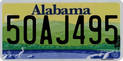 AL license plate 50AJ495