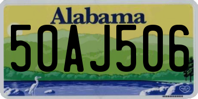 AL license plate 50AJ506