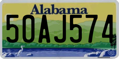 AL license plate 50AJ574