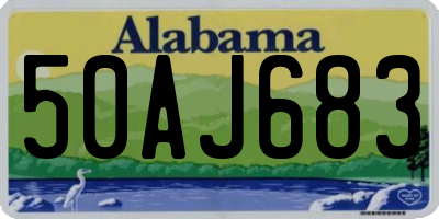 AL license plate 50AJ683