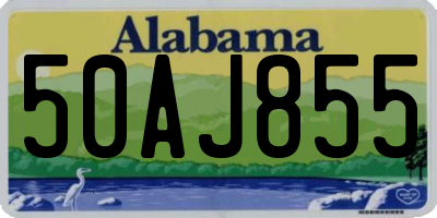 AL license plate 50AJ855