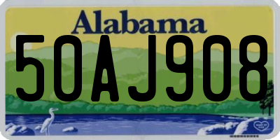 AL license plate 50AJ908