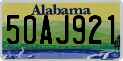 AL license plate 50AJ921