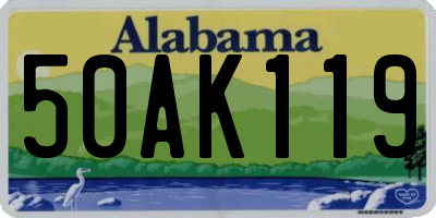 AL license plate 50AK119