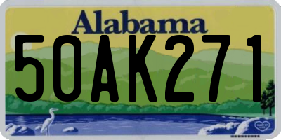 AL license plate 50AK271