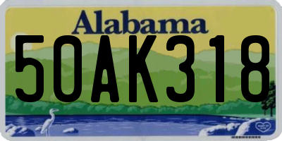AL license plate 50AK318