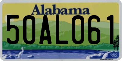 AL license plate 50AL061