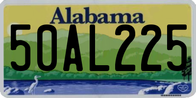 AL license plate 50AL225