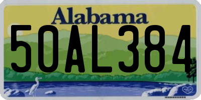 AL license plate 50AL384
