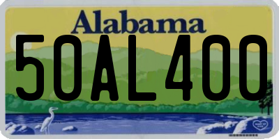 AL license plate 50AL400