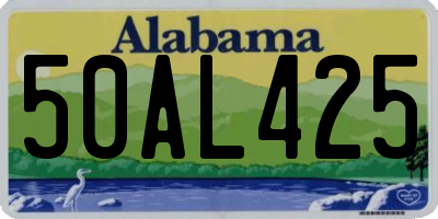 AL license plate 50AL425