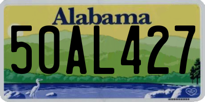 AL license plate 50AL427
