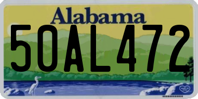 AL license plate 50AL472