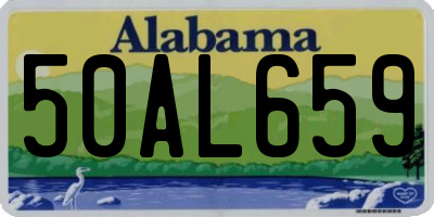 AL license plate 50AL659