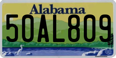 AL license plate 50AL809