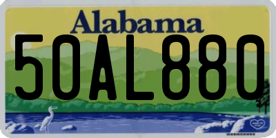 AL license plate 50AL880