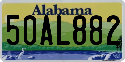 AL license plate 50AL882