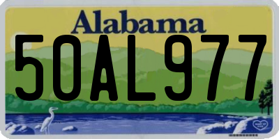 AL license plate 50AL977