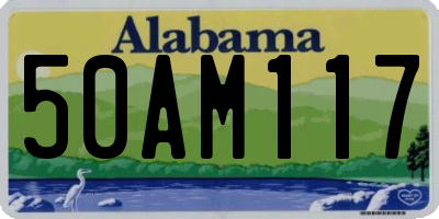 AL license plate 50AM117