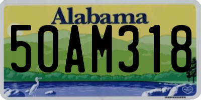 AL license plate 50AM318
