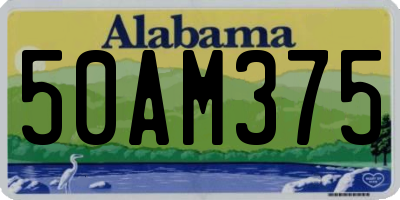 AL license plate 50AM375