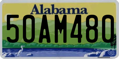 AL license plate 50AM480