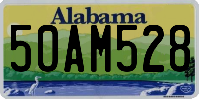 AL license plate 50AM528