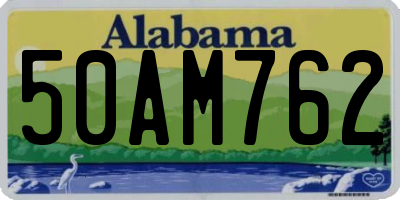 AL license plate 50AM762