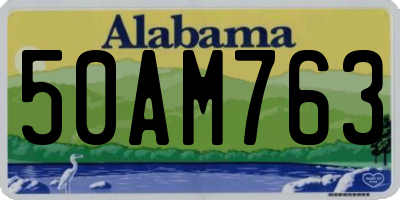AL license plate 50AM763