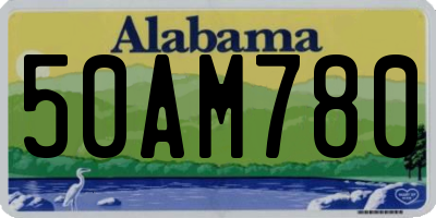 AL license plate 50AM780