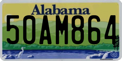 AL license plate 50AM864
