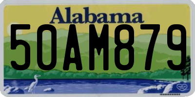 AL license plate 50AM879
