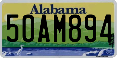 AL license plate 50AM894