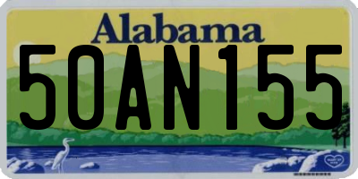 AL license plate 50AN155