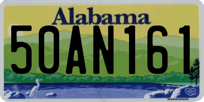 AL license plate 50AN161
