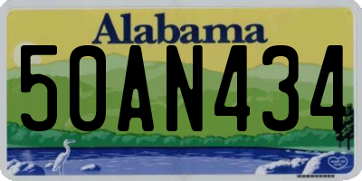 AL license plate 50AN434