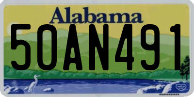 AL license plate 50AN491