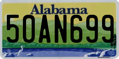 AL license plate 50AN699