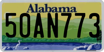 AL license plate 50AN773