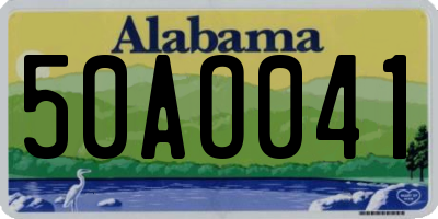 AL license plate 50AO041