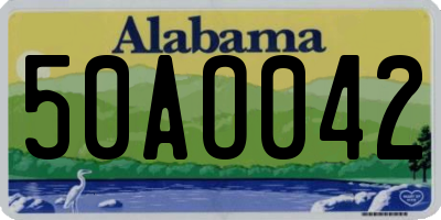 AL license plate 50AO042