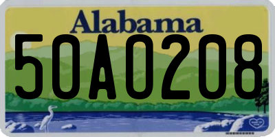 AL license plate 50AO208