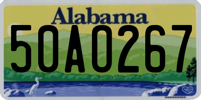 AL license plate 50AO267