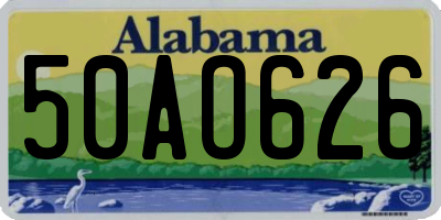AL license plate 50AO626