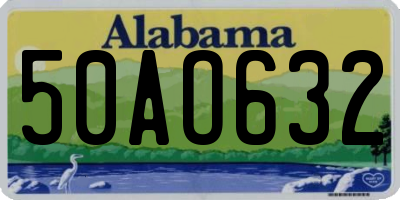 AL license plate 50AO632