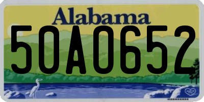 AL license plate 50AO652