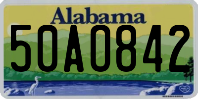 AL license plate 50AO842