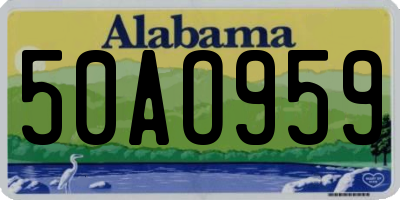 AL license plate 50AO959