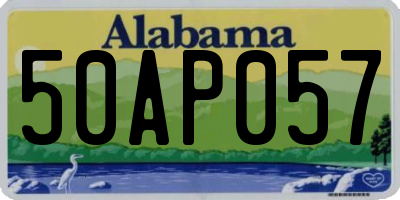 AL license plate 50AP057