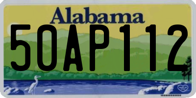 AL license plate 50AP112